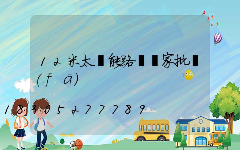 12米太陽能路燈廠家批發(fā)