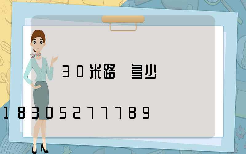 30米路燈多少錢
