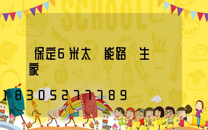 保定6米太陽能路燈生產廠家