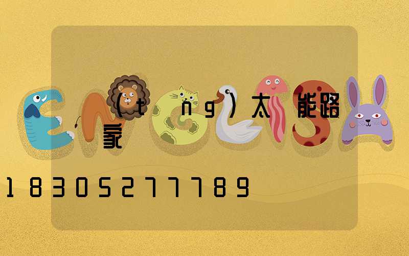 傳統(tǒng)太陽能路燈廠家