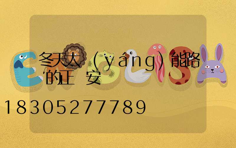 冬天太陽(yáng)能路燈的正確安裝