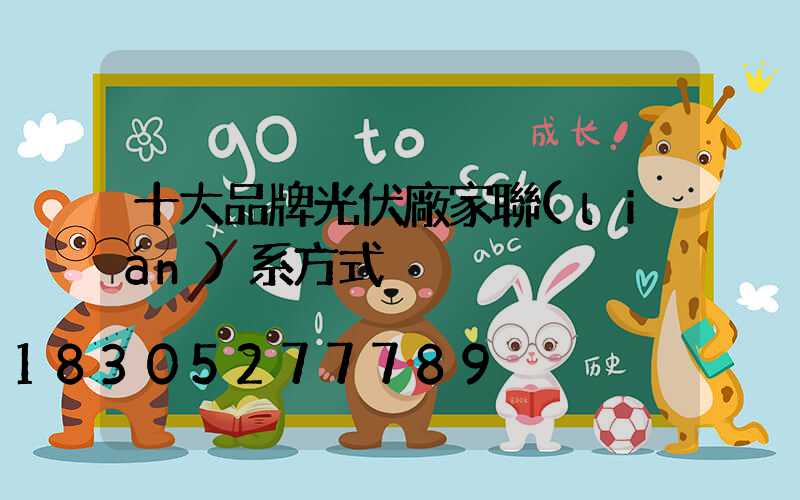 十大品牌光伏廠家聯(lián)系方式