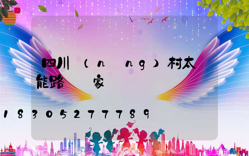 四川農(nóng)村太陽能路燈廠家