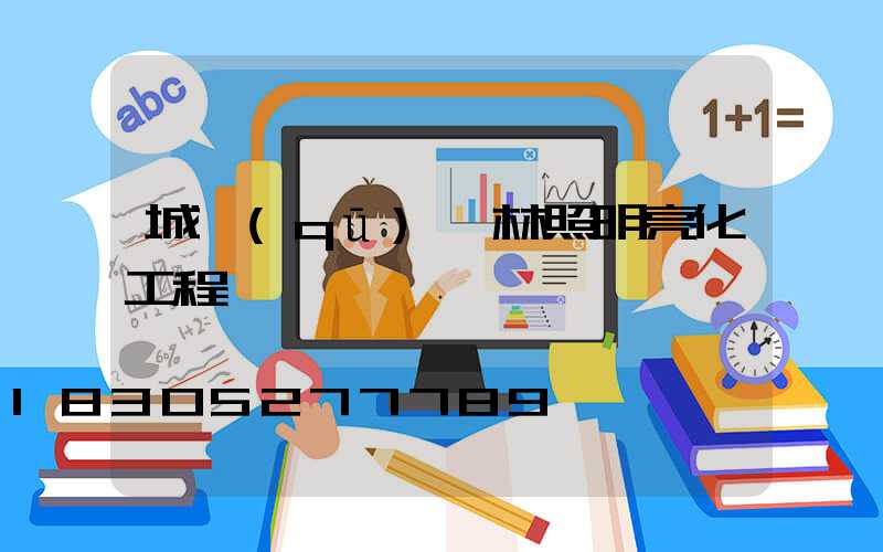 城區(qū)園林照明亮化工程