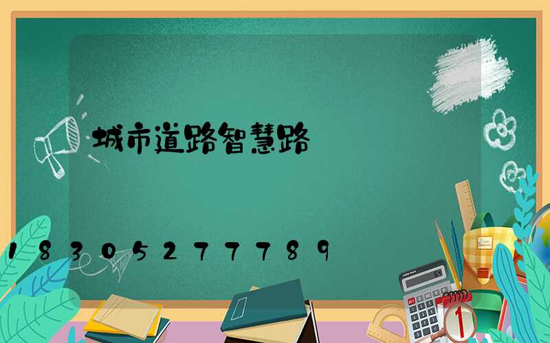城市道路智慧路燈