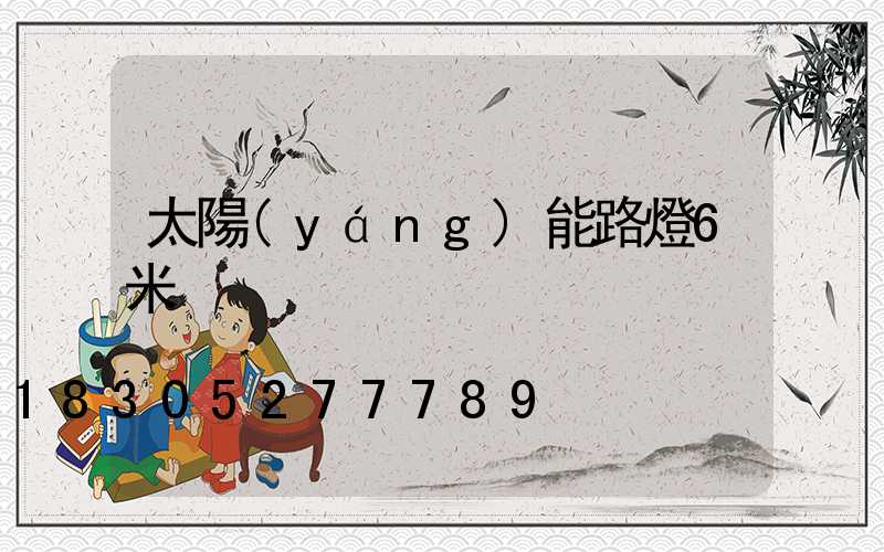 太陽(yáng)能路燈6米