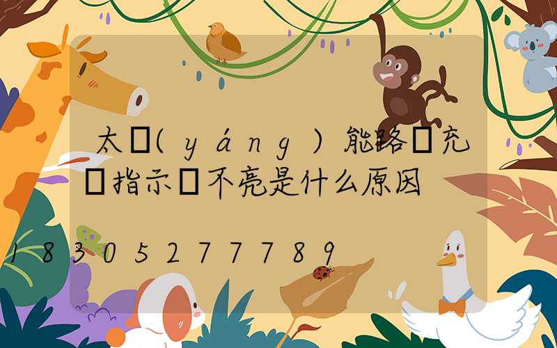 太陽(yáng)能路燈充電指示燈不亮是什么原因