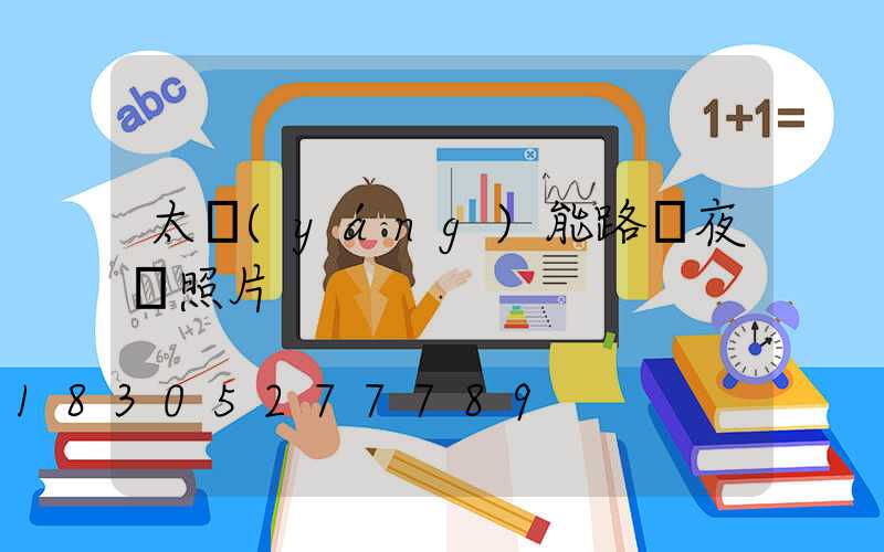 太陽(yáng)能路燈夜間照片