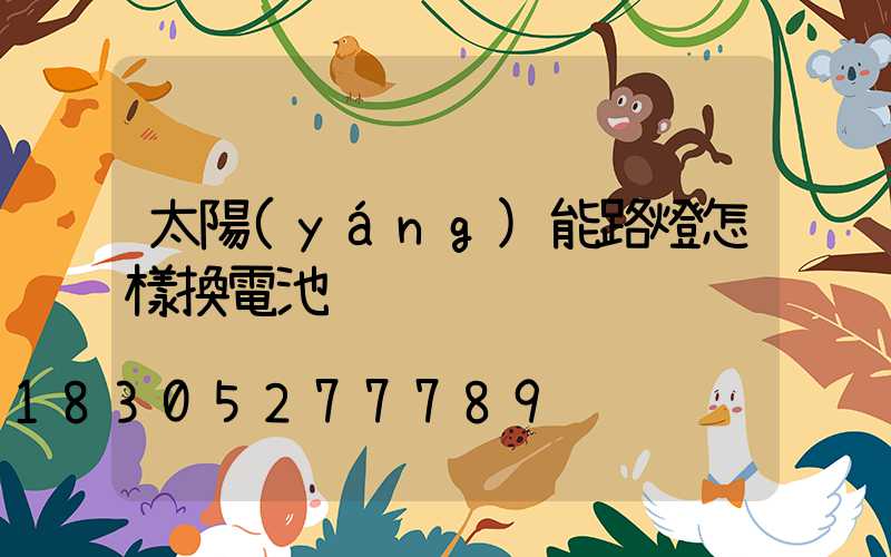 太陽(yáng)能路燈怎樣換電池