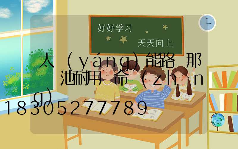 太陽(yáng)能路燈那種電池耐用壽命長(zhǎng)