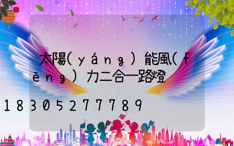 太陽(yáng)能風(fēng)力二合一路燈