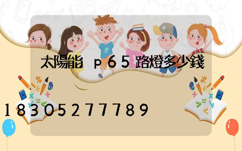 太陽能ip65路燈多少錢
