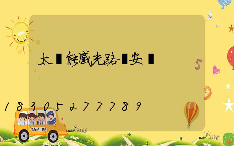 太陽能感光路燈安裝
