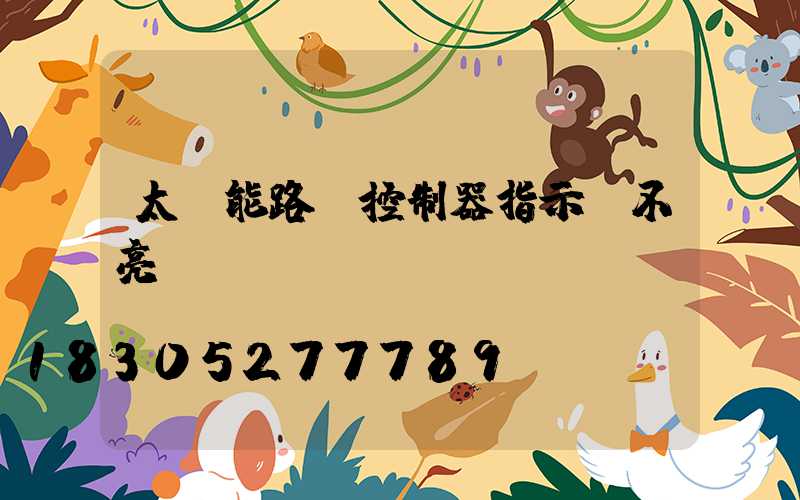 太陽能路燈控制器指示燈不亮