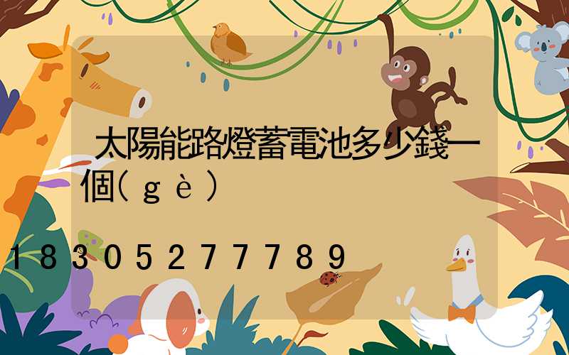 太陽能路燈蓄電池多少錢一個(gè)