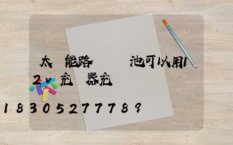 太陽能路燈鋰電池可以用12v充電器充電嗎