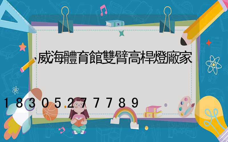 威海體育館雙臂高桿燈廠家