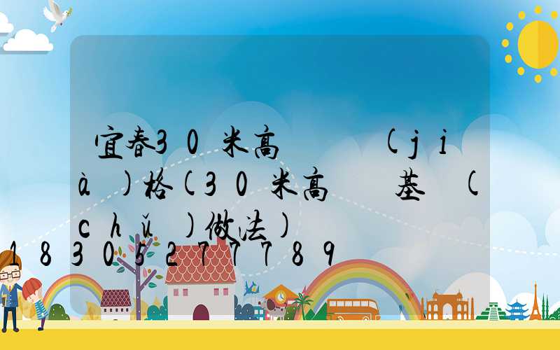 宜春30米高桿燈價(jià)格(30米高桿燈基礎(chǔ)做法)
