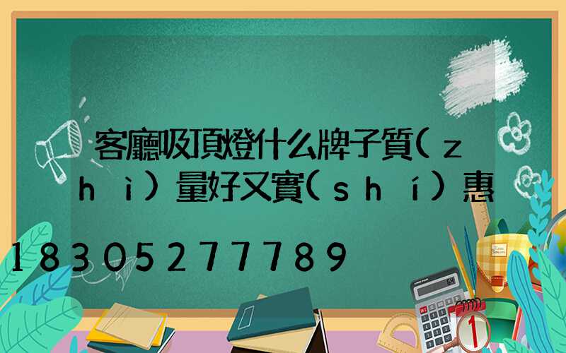 客廳吸頂燈什么牌子質(zhì)量好又實(shí)惠
