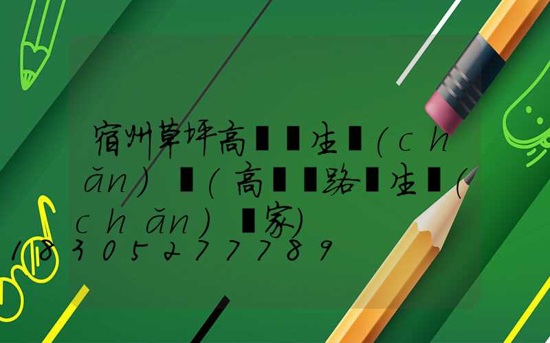 宿州草坪高桿燈生產(chǎn)線(高桿燈路燈生產(chǎn)廠家)