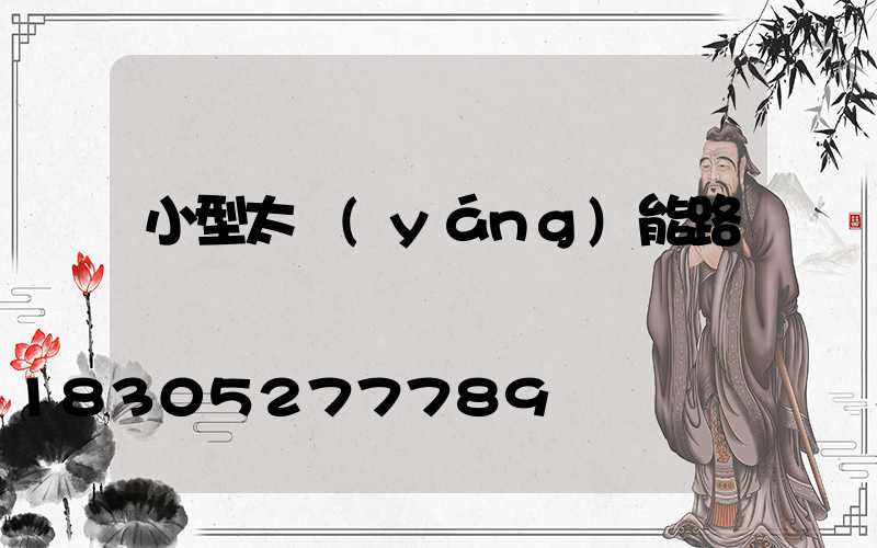 小型太陽(yáng)能路燈