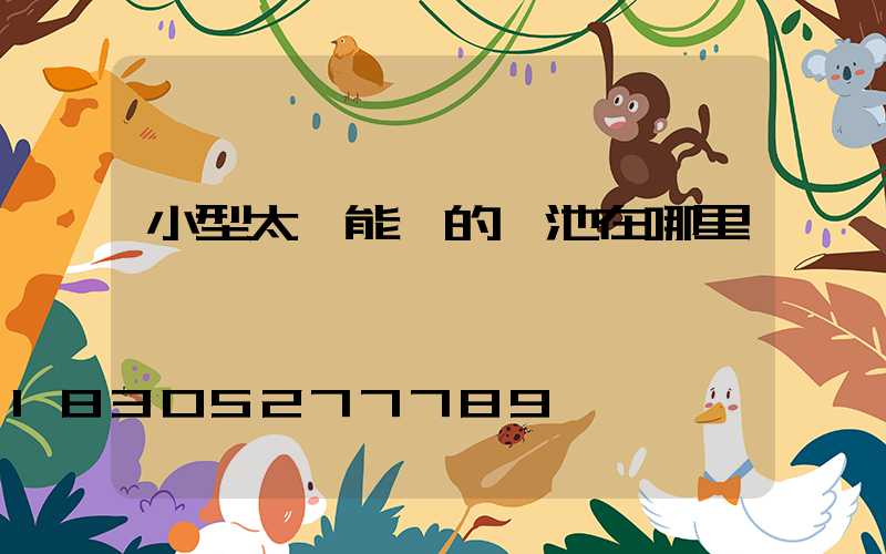 小型太陽能燈的電池在哪里