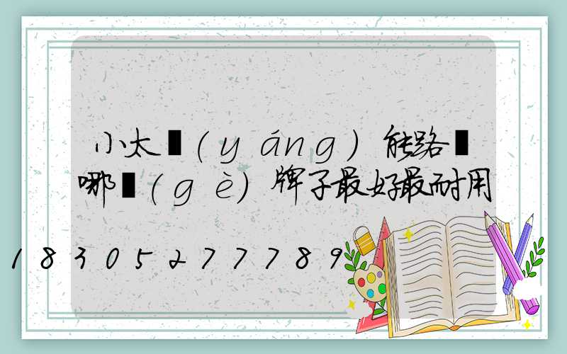 小太陽(yáng)能路燈哪個(gè)牌子最好最耐用