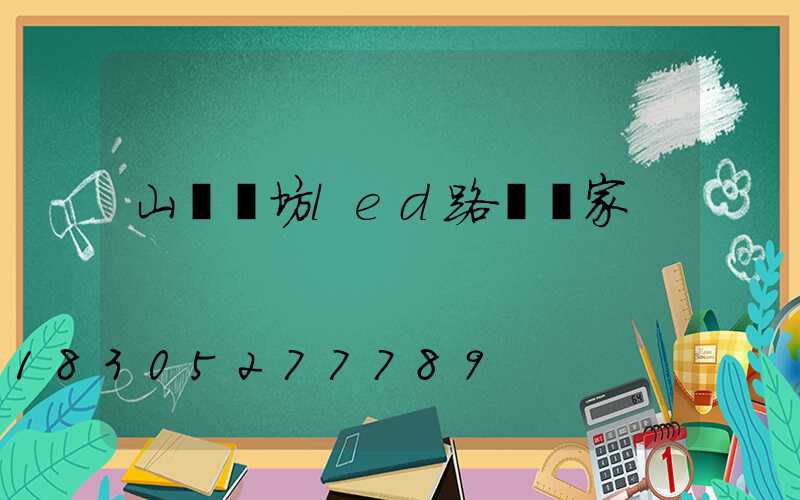 山東濰坊led路燈廠家