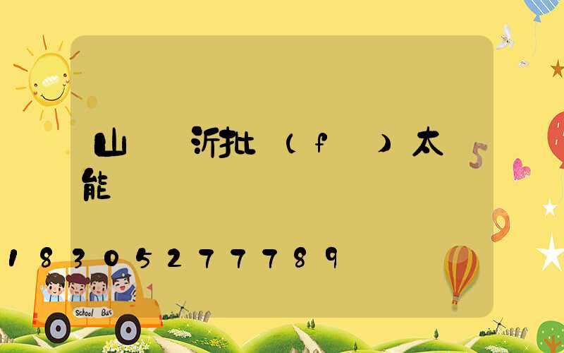 山東臨沂批發(fā)太陽能電話