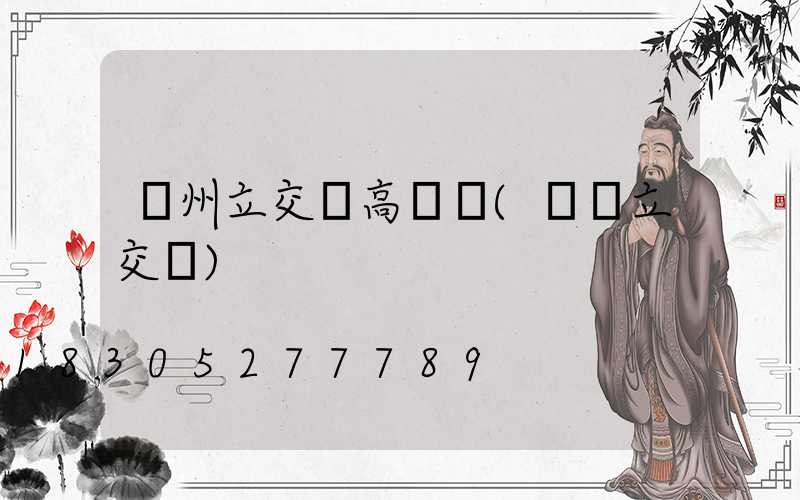 廣州立交橋高桿燈(廣東立交橋)