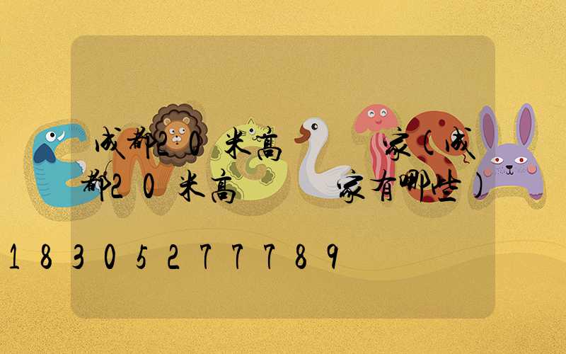 成都20米高桿燈廠家(成都20米高桿燈廠家有哪些)