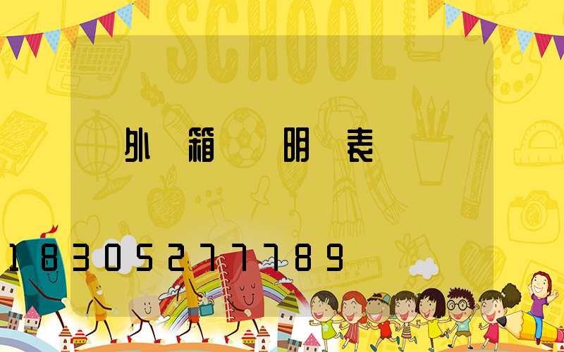 戶外燈箱報價明細表