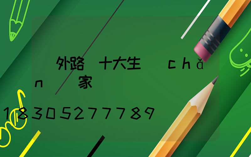 戶外路燈十大生產(chǎn)廠家