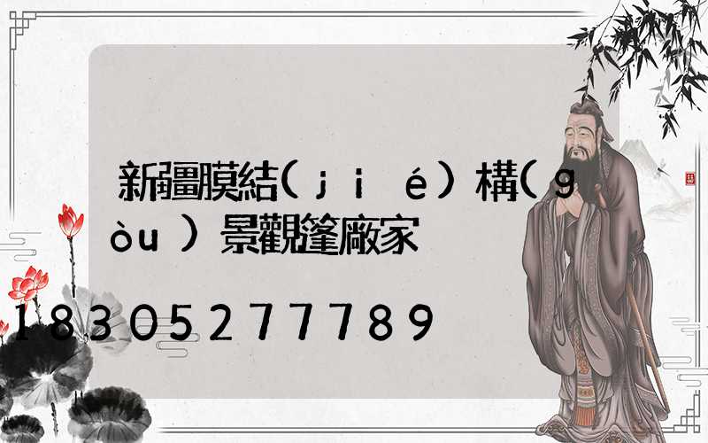 新疆膜結(jié)構(gòu)景觀篷廠家