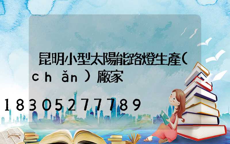 昆明小型太陽能路燈生產(chǎn)廠家
