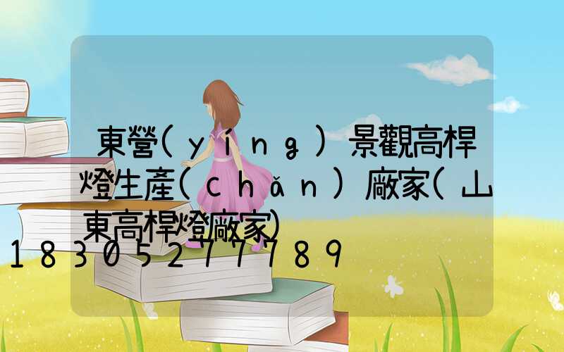 東營(yíng)景觀高桿燈生產(chǎn)廠家(山東高桿燈廠家)