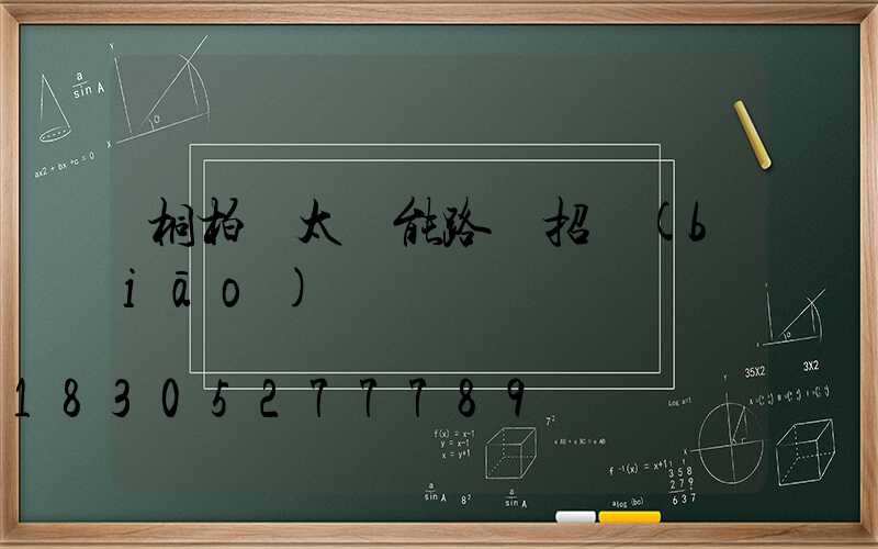 桐柏縣太陽能路燈招標(biāo)