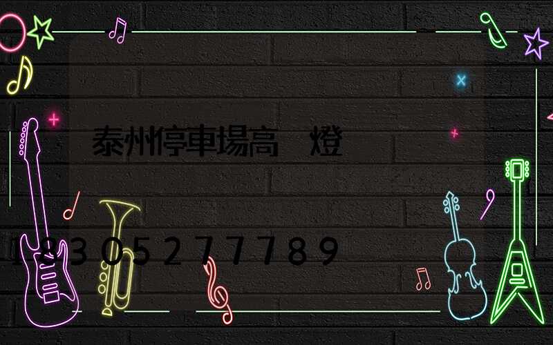 泰州停車場高桿燈