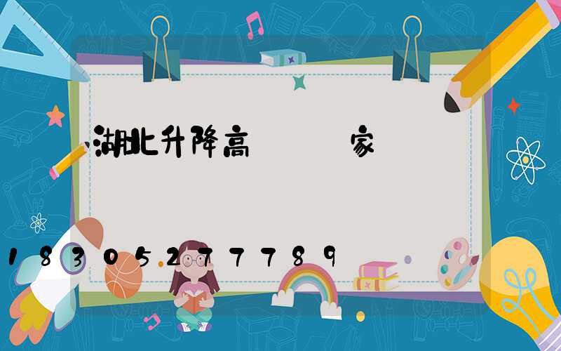 湖北升降高桿燈廠家