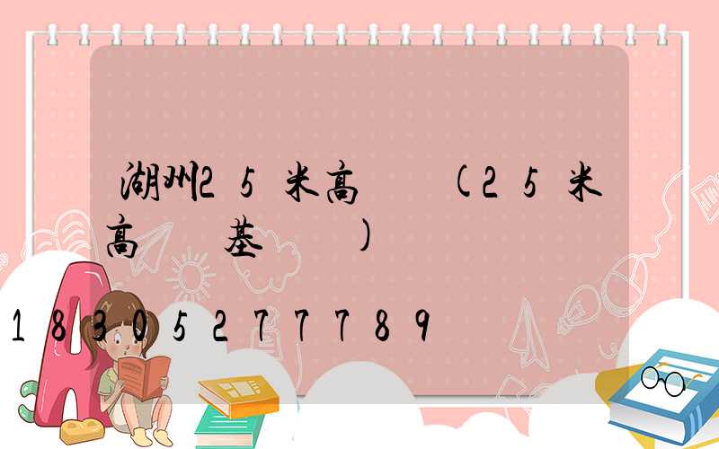 湖州25米高桿燈(25米高桿燈基礎圖)