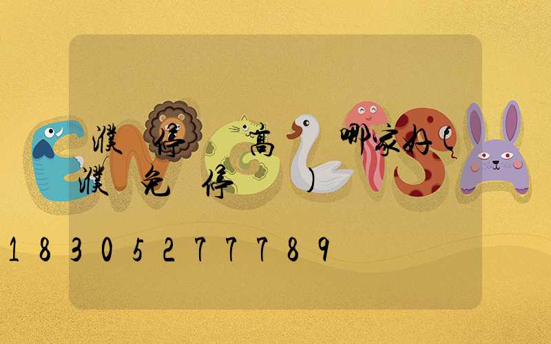 濮陽停車場高桿燈哪家好(濮陽免費停車場)