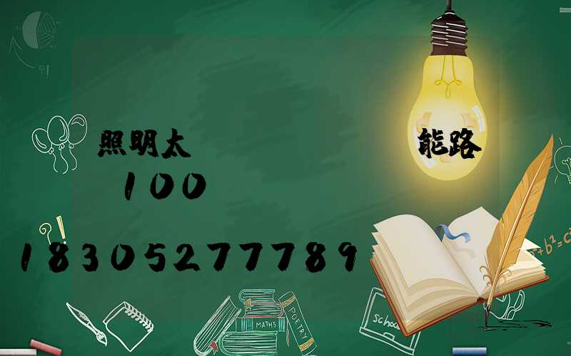 照明太陽(yáng)能路燈100w