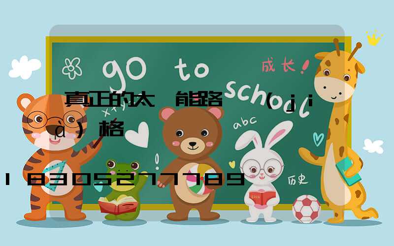 真正的太陽能路燈價(jià)格