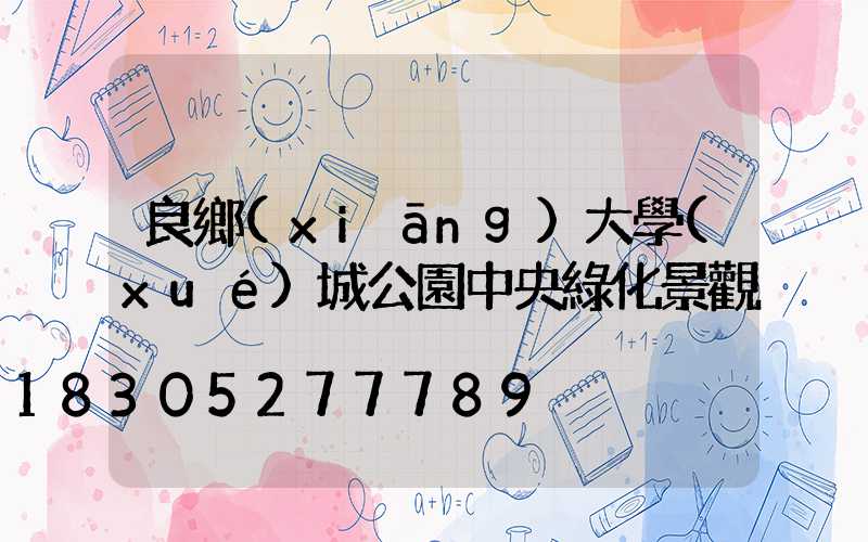 良鄉(xiāng)大學(xué)城公園中央綠化景觀