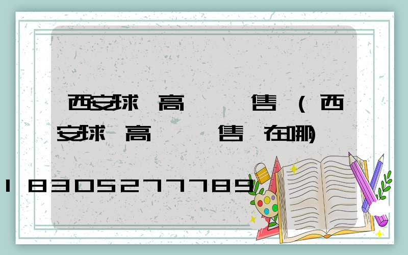 西安球場高桿燈銷售處(西安球場高桿燈銷售處在哪)