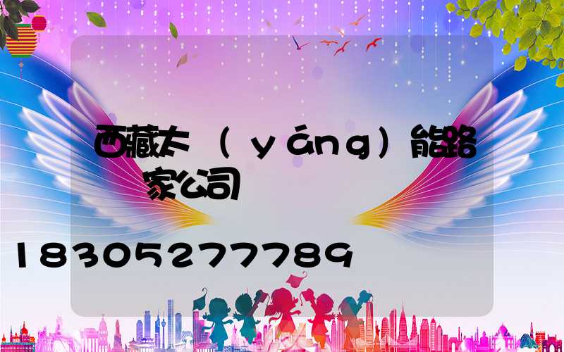 西藏太陽(yáng)能路燈廠家公司