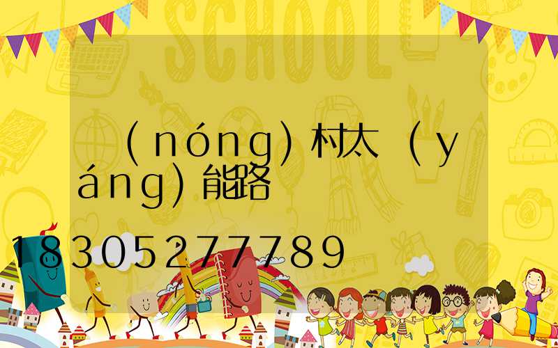 農(nóng)村太陽(yáng)能路燈