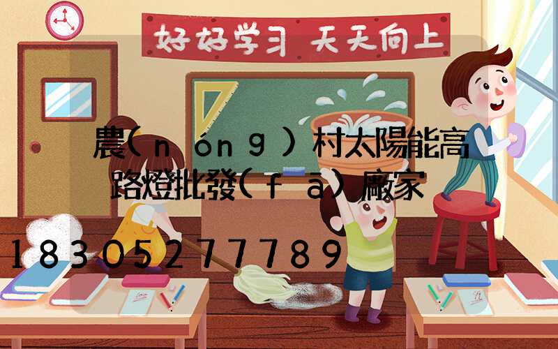 農(nóng)村太陽能高桿路燈批發(fā)廠家