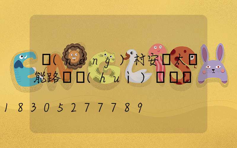 農(nóng)村安裝太陽能路燈會(huì)議記錄