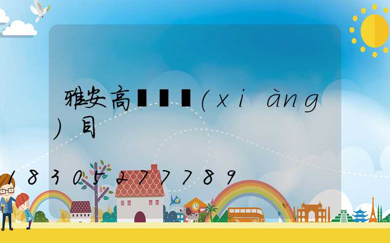 雅安高桿燈項(xiàng)目